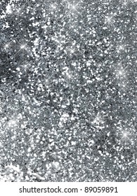 Silver Sparkle Glitter Background