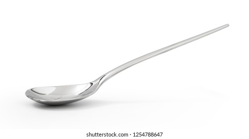 Silver Spoon Isolated On White Background