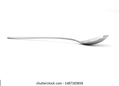 Silver Spoon Isolated On White Background