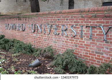 Silver Springs, MD/USA March 7, 2019:  Campus Of (HBCU) Howard University  Located In Washington, DC.