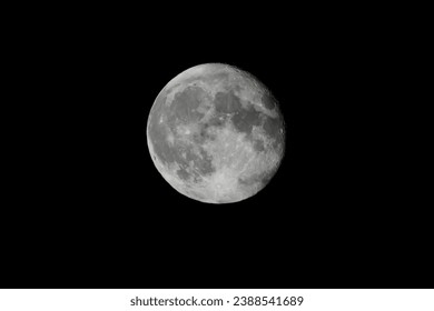 Silver surface during a full supermoon
