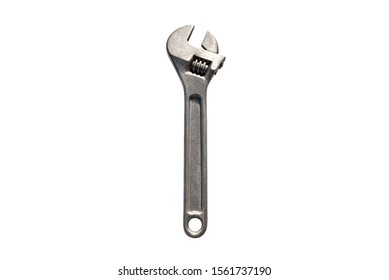 Silver Swedish Adjustable Wrench Isolated On Stock Photo 1561737190 ...