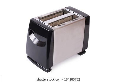 The Silver Toaster Isolated On White Background