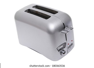 Silver Toaster On White Background