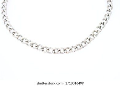 Silver Tone Links Necklace Chain Jewelry 