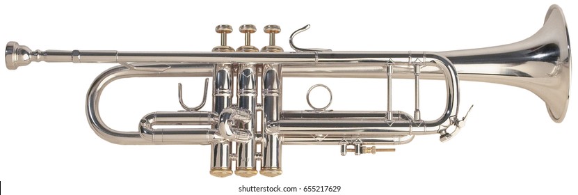 Silver Trumpet Isolated