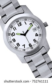 Silver Watch White Background Stock Photo 752761111 | Shutterstock