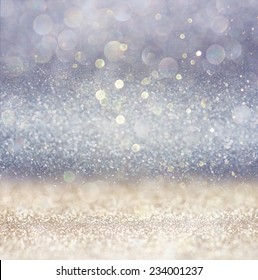 Glitter Vintage Lights Background Silver White Stock Photo 488682844 ...