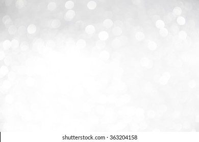 silver and white bokeh lights defocused. abstract background - Shutterstock ID 363204158