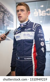 Silverstone Circuit, UK, 29 Aug - 1 Sept 2019. Paul Di Resta, driver for United Autosports, interviewed by the press. WEC 4 Hours of Silverstone