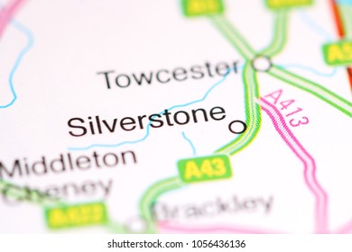 Silverstone. United Kingdom On A Map