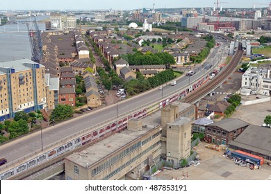 Silvertown, an industrialised district on the north bank of the Thames in the London Borough of Newham that is undergoing a major Â£3.5 billion redevelopment.
