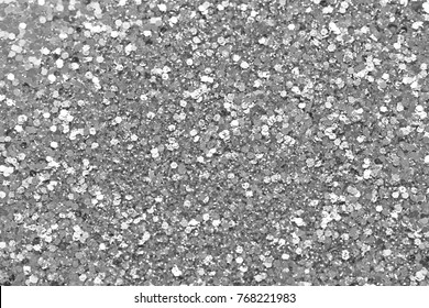 Silvery Soft Blurred Boke Background. Abstract Circles of Christmaslight. Spangles and Shiny Silver Color Background. Bright Background. Glamorous background for your design and decoration. - Shutterstock ID 768221983