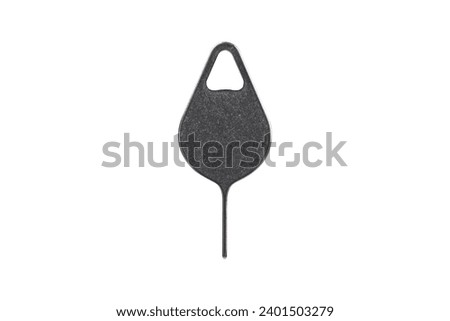 SIM card ejector pin isolated on white background.