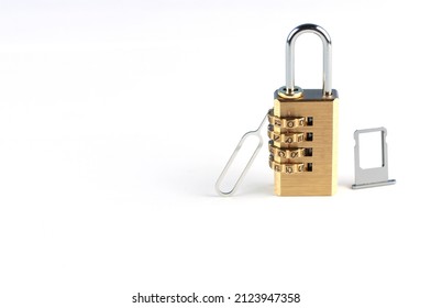 SIM card key and combination lock - Powered by Shutterstock