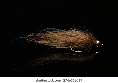 Simi Seal Leech a small streamer or large nymph for fly fishing. color pictured is Canadian Olive