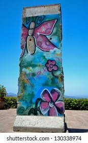 SIMI VALLEY, CALIFORNIA - JULY 3: A Piece Of The Berlin Wall Located At The Ronald Reagan Presidential Library In  On July 3, 2011 In Simi Valley, CA