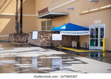 Simi Valley, California- March 17, 2020: One Of Many Drive-thru Testing Sites In Ventura County Opens Its Doors For People Looking To Get Tested Of Coronavirus. 