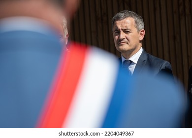 Simiane, France - 19-09-2022: Gerald Darmanin, Minister Of The Interior, Inaugurates A Video Surveillance Centre. 