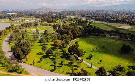 Simon Bolivar Park Drone View 