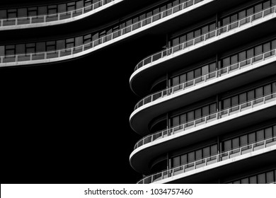 Simple Architecture Of Modern Building Pattern - Black And White