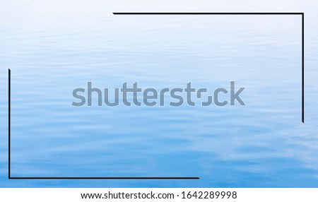 simple background wallpaper pattern  blue and white water calm soft focus perspective surface and black narrow lines frame work shape copy space for your text here 