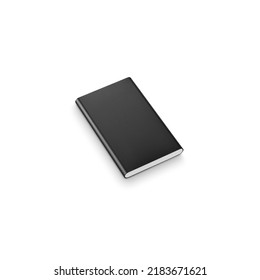 Simple Black Powerbank, Isolated On White