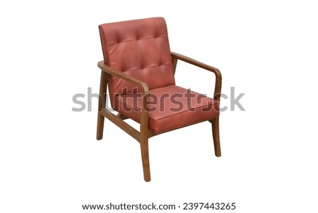 Simple chairs from front and side view isolated on white background.