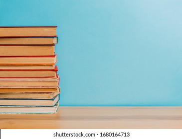 Books On Table No Labels Blank Stock Photo (Edit Now) 144613511