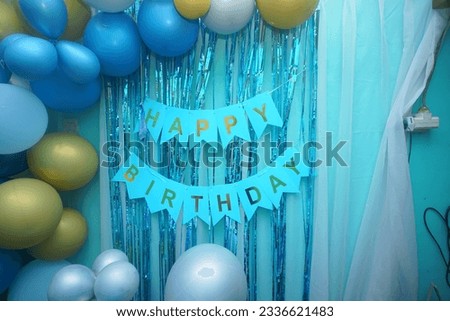 simple decoration on children's birthday event