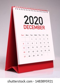 Simple Desk Calendar For December 2020
