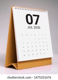 Simple Desk Calendar For July 2020
