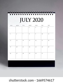 Simple Desk Calendar For July 2020
