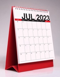 Simple Desk Calendar For July 2023