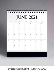 Simple Desk Calendar For  June 2021
