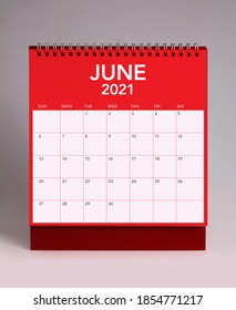 Simple Desk Calendar For  June 2021
