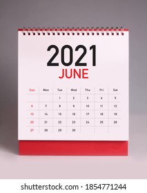 Simple Desk Calendar For  June 2021
