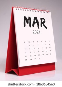 Simple Desk Calendar For March 2021
