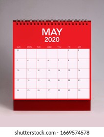 Simple Desk Calendar For May 2020
