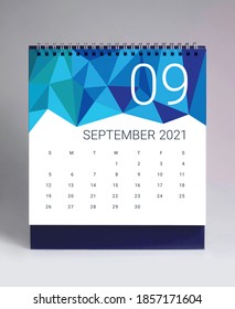 Simple Desk Calendar For September 2021
