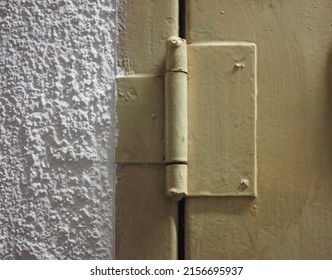 Simple Door Hinge In Industrial Metal Door