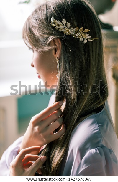 Simple Easy Hairstyle Long Hair Every Stock Photo Edit Now