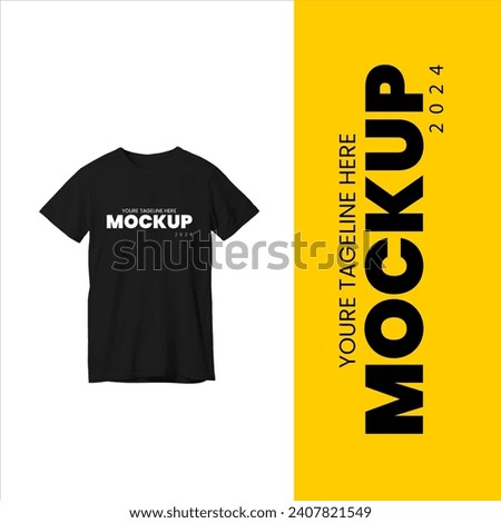 Simple and elegant black t-shirt design mockup