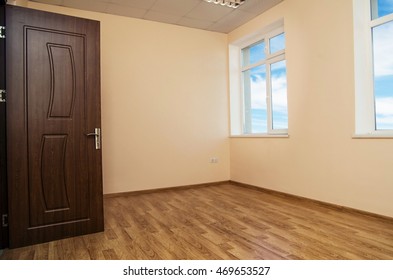 simple empty house room with windows
