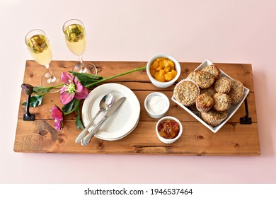 Simple healthy weekend brunch, celebration, Mother's Day, birthday. Photo concept food background, close-up, copy space, food and drink - Powered by Shutterstock