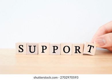 A simple image of the word SUPPORT in block letters and a white background.