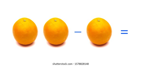 Simple math problems, the subtraction of oranges