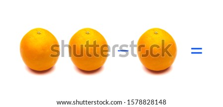 Simple math problems, the subtraction of oranges