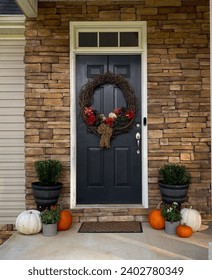 Simple old fall front door 