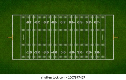 Simple Overhead View Of A Football Field.